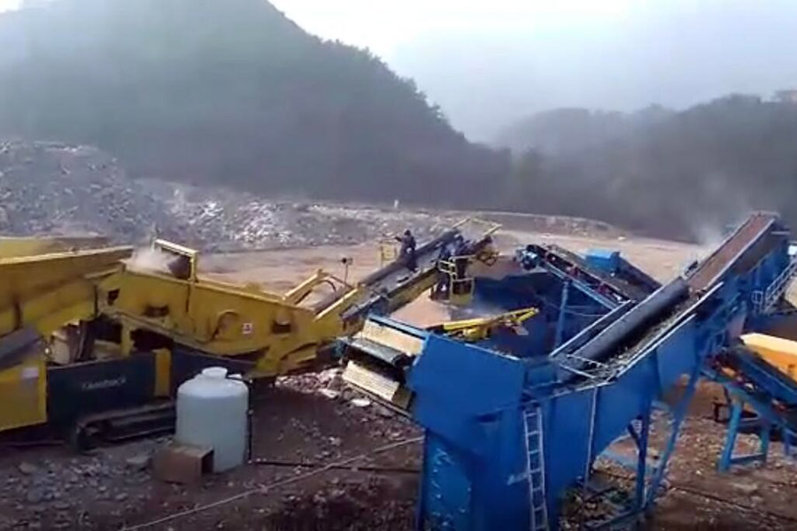【新项目】山美股份承建的浙江东阳移动式建筑垃圾处理项目顺利完成调试
